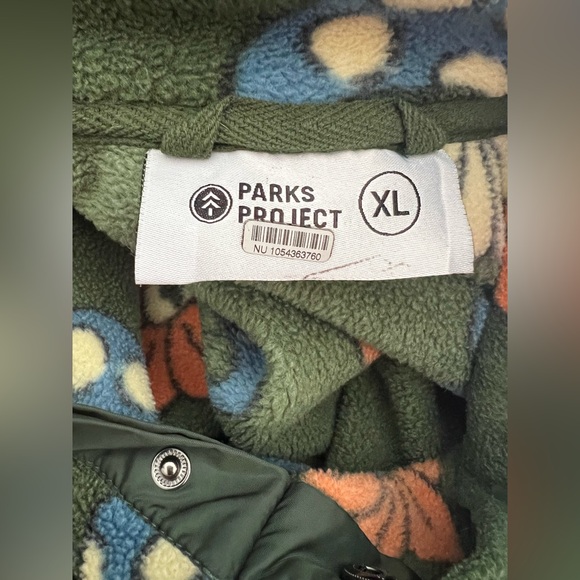Parks Project Flower and Mushrooms Fleece Unisex Size XL - Picture 5 of 5